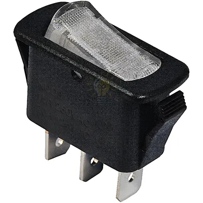 Перемикач KCD3-101N-12 WH/B 220V 1 клав. білий з підсвічуванням  АСКО A0140040039 — купити в Електродім