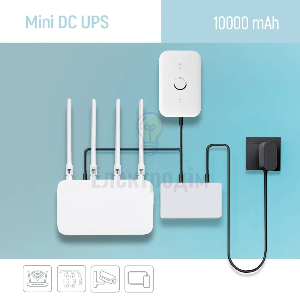 Джерело безперебійного живлення ColorWay UPS для роутера 10000mAh 21W DC 5V/9V/12V/24V (CW-PB100LI3WT) CW-PB100LI3WT  - фото 16