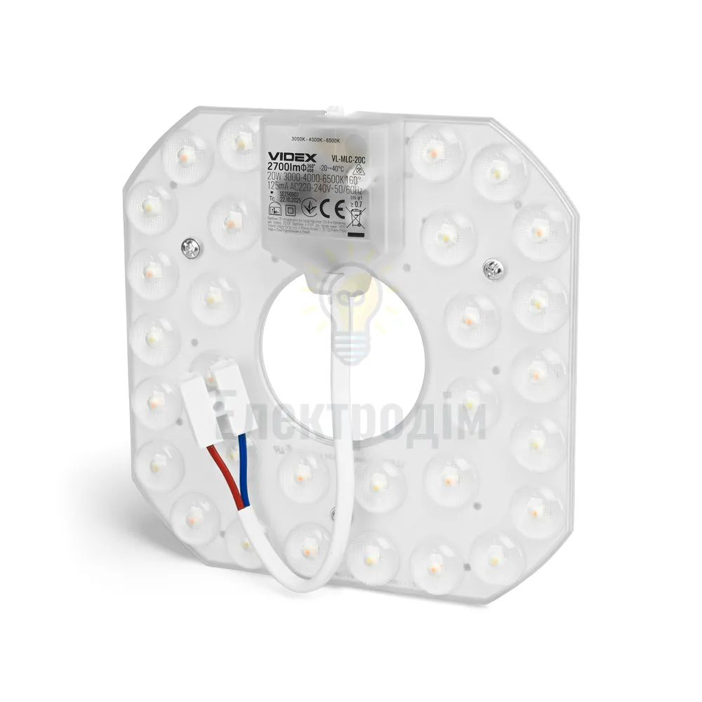 Рем комплект LED модуль для світильників 20W VIDEX VL-MLC-20C 3000-4000-6500K VL-MLC-20C  - фото 3