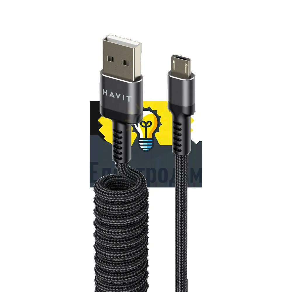 Кабель USB MicroUSB Havit HV-CB6250 2,4A 1,5м чорний HV-CB6250 