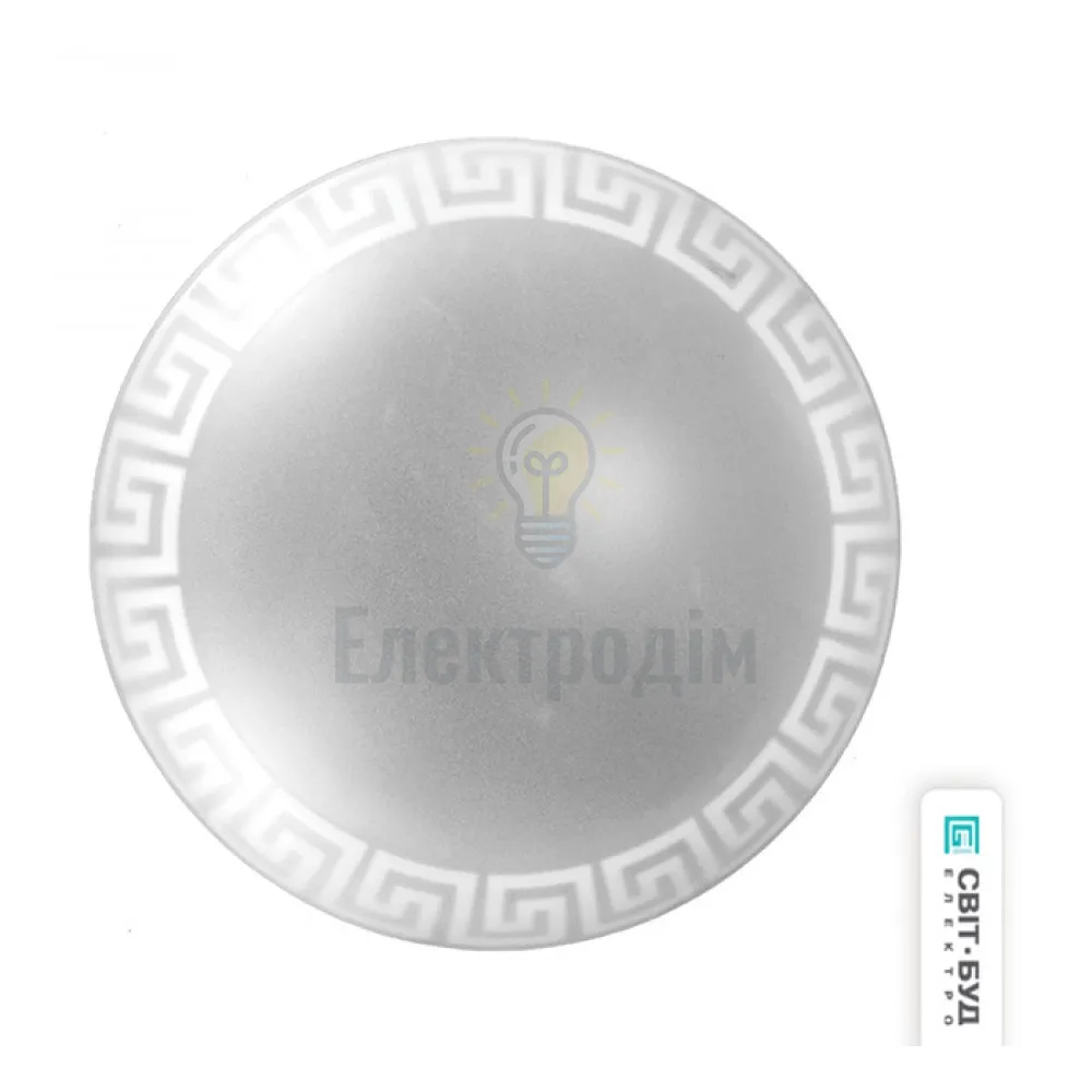 Світильник, скло-метал, Е27, 60W, 250х90мм, IP20, білий, круглий, 37916 36-16-11 