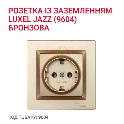 Бронза Розетка з заземлення JAZZ 9604 — купити в Електродім