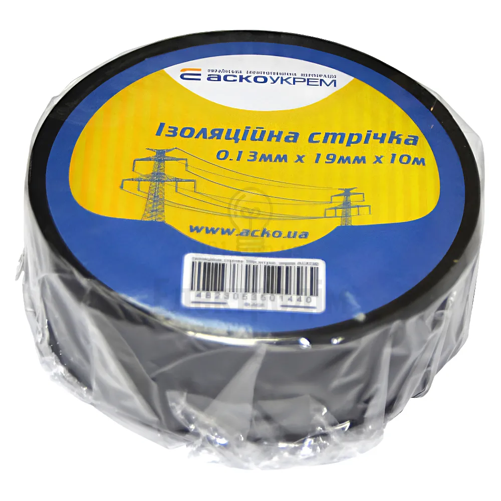 Ізоляційна стрічка АсКо 0.13мм*19мм 10м чорна A0150020037 