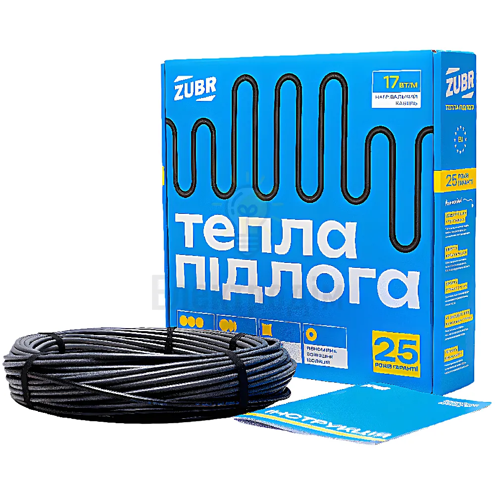 Нагрівальний кабель ZUBR DC Cable 17 565Вт 3/2-4м² 32м 