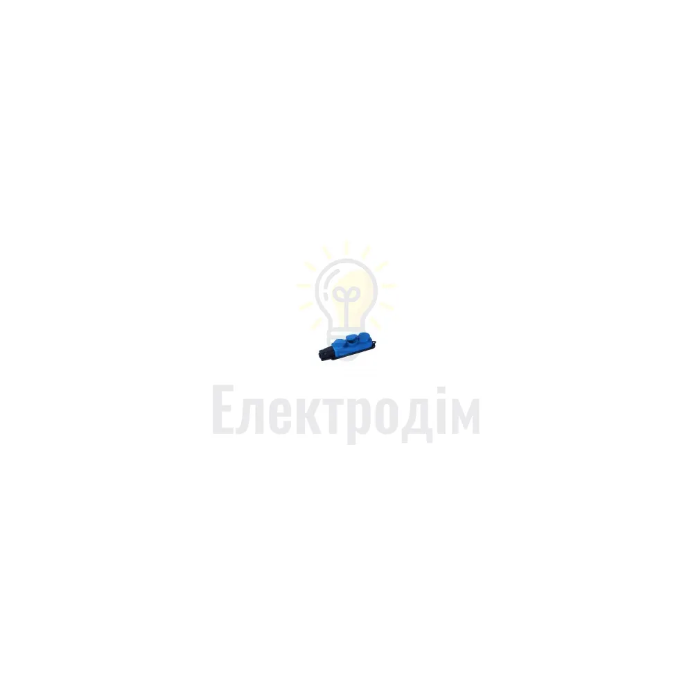Колодка Колодка 3 гнізда з/з, 16А, каучук, (IP44), синя, Mutlusan (010 083 510293) 62-55-62  - фото 2
