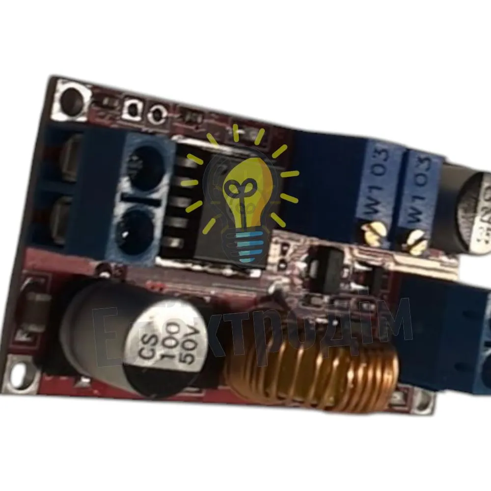 XL4015 5A DC-DC CC CV – модуль понижуючого перетворювача для заряджання літієвих акумуляторів 97594 