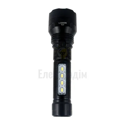 LED ліхтар ручний акумуляторний LEBRON L-HL-40, ABS, чорний, 2W + 0,8W, 1200mAh Li-Ion 15-15-40 URSA — купити в Електродім