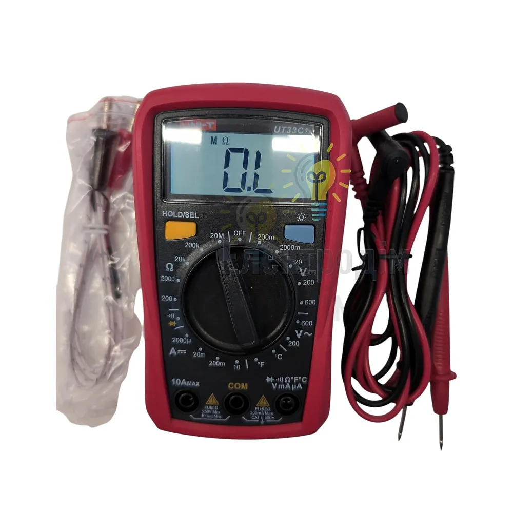 Мультиметр UNIT+ з функцією вимірювання температури UT-33C+ 