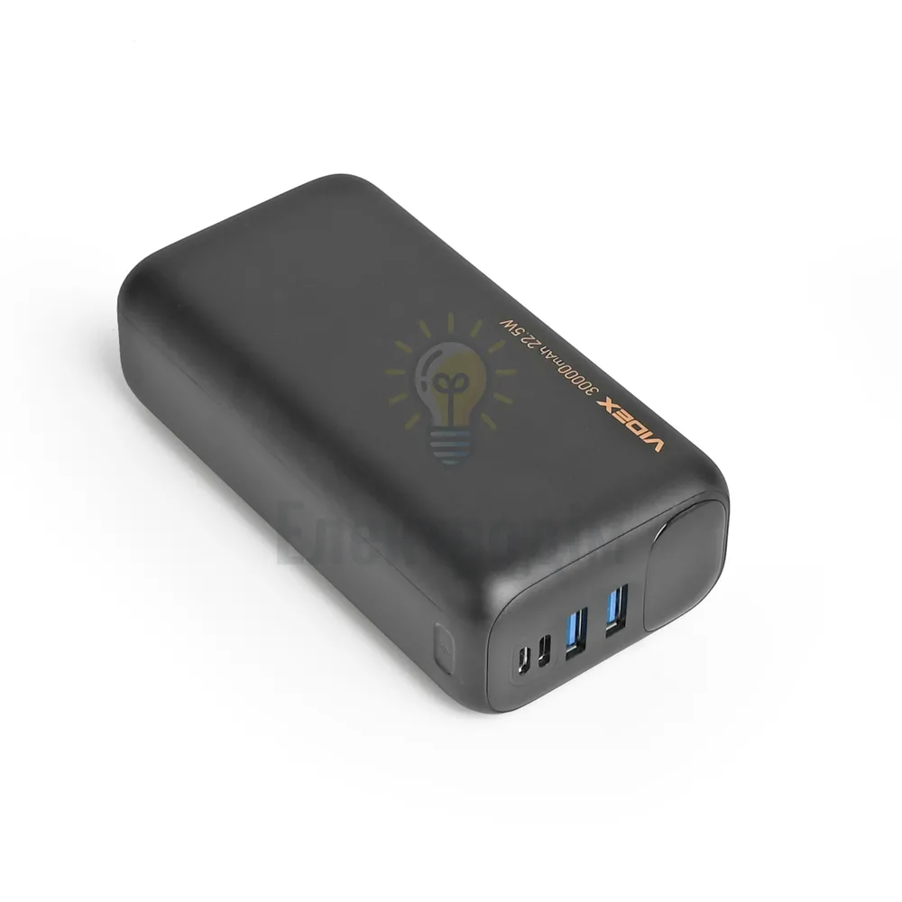 Павербанк 30000mAh Videx VPB-297-B 22,5W чорний	 VPB-297-B  - фото 5