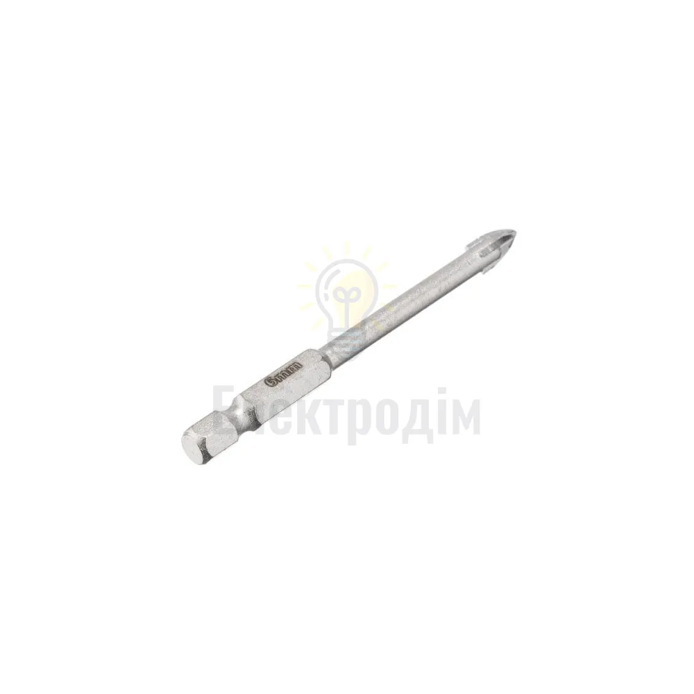 Свердло по склу та кераміці, 6 мм, HEX 1/4 INTERTOOL SD-0286  - фото 1