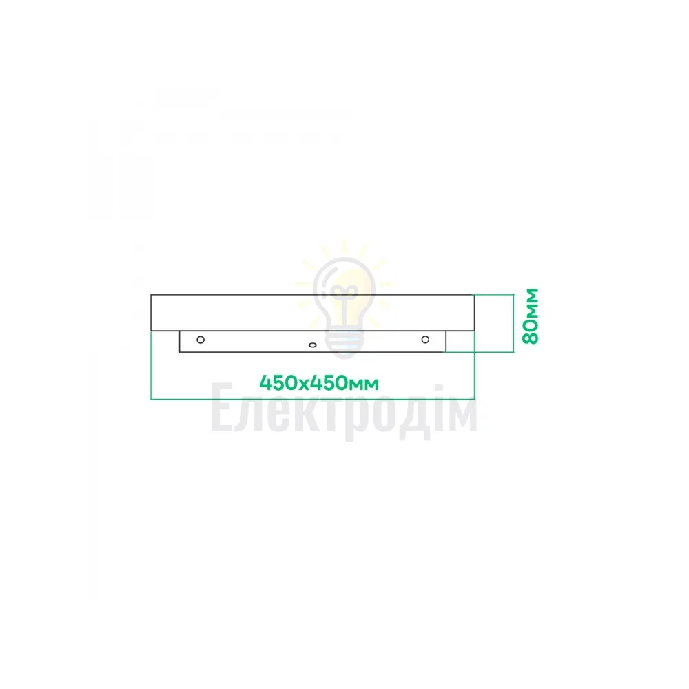 AL6076ARD 72W квадрат 4820Lm 2700K-6500K 450*450*80mm GLOW 80258  - фото 6