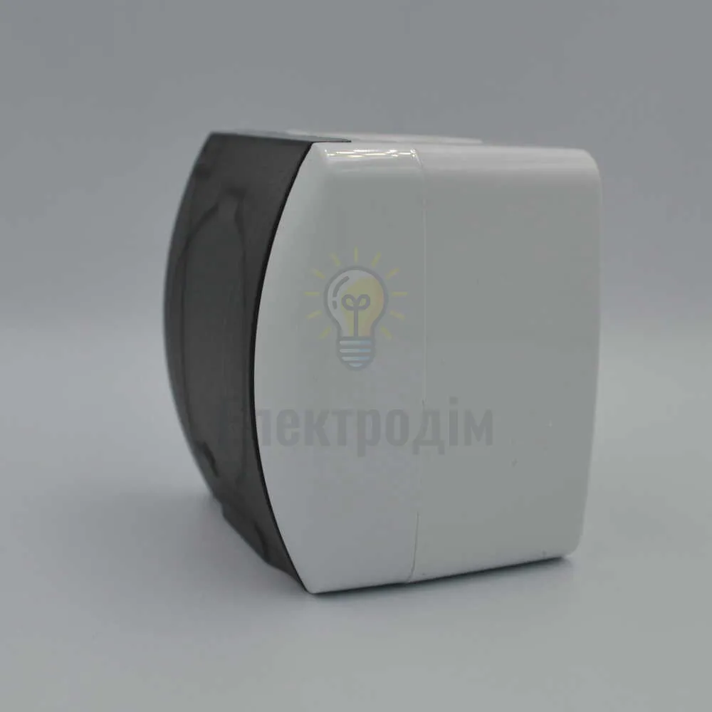 Розетка Alsu біла одинарна з\з з кришкою 504-010215-218  - фото 2