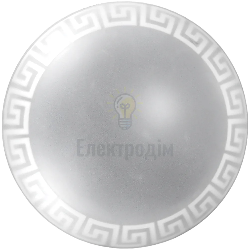 Світильник, скло-метал, Е27, 60W, 300х95мм, IP20, білий, круглий, 38916 36-17-10 