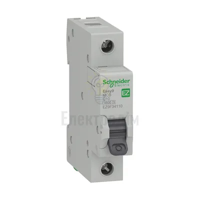 Автоматичний вимикач Schneider Electric EASY9 1P C 10А EZ9F34110 — купити в Електродім