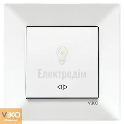 Вимикач 1-кл. реверсивний Meridian Білий 90970031-WH — купити в Електродім