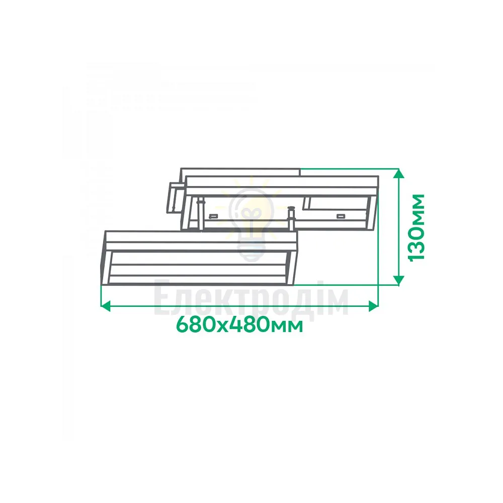 AL6172ARD 90W квадрат 6900Lm 3000K-6500K 680*480*130mm PROTEA 80080  - фото 4