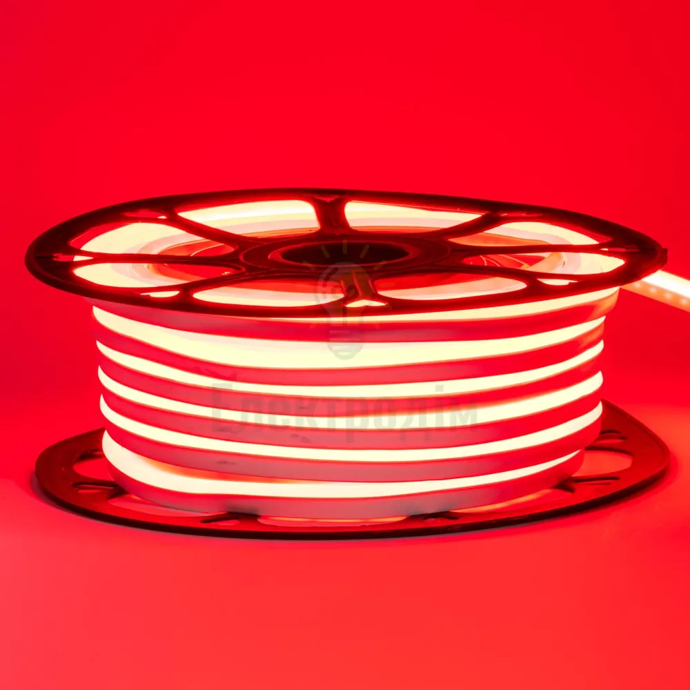 # 54-R AVT-NEON 120R2835-12V-12W/m IP65 6*12mm Светодиодный неон красный, силикон 