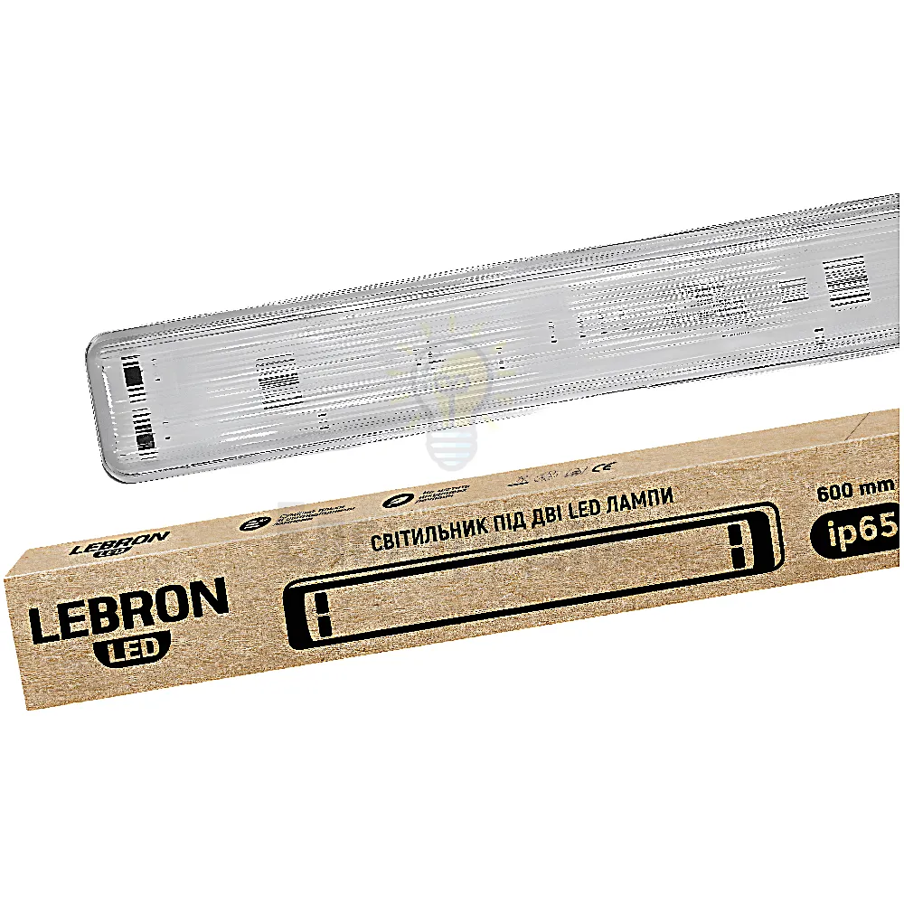 Світильник для LED ламп Т8 LEBRON L-2*1200мм, G13, ІР65 38-00-64 