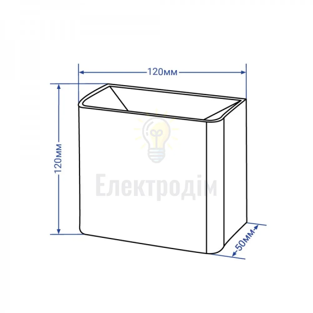 DH028 3W 4000К 230V 100Lm IP54 коричневий 120*120*50 11887  - фото 1