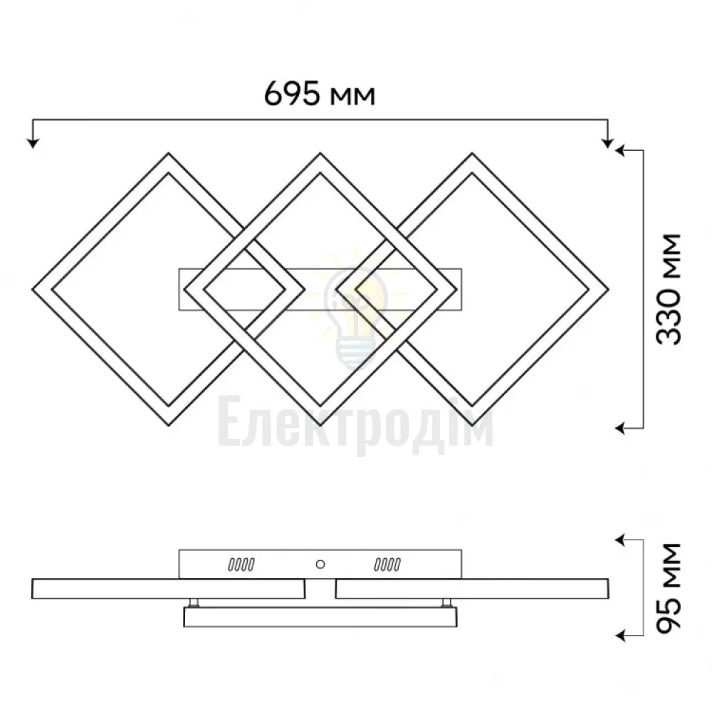 AL6492-1ARD 55W 3200Lm 3000K-6000K 695*330*95mm білий URBAN W 80939  - фото 1