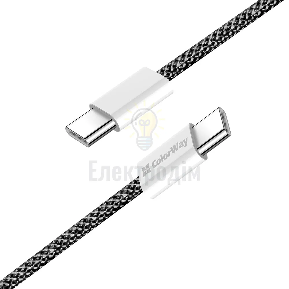 Кабель USB PD Type-C/Type-C ColorWay CW-CBPDCC061-BK 3,0A 60W 1м чорний CW-CBPDCC061-BK  - фото 10