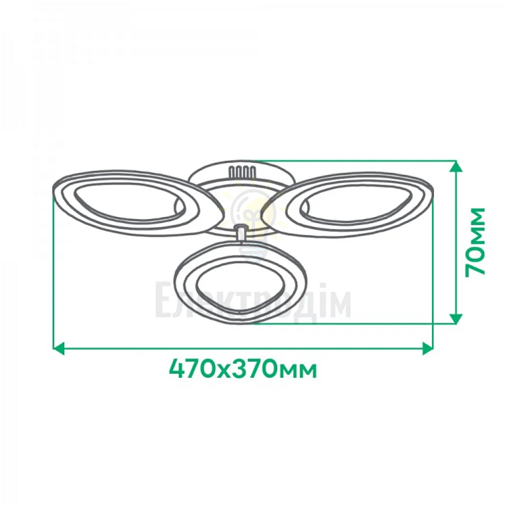 AL6153ARD 38W 3230Lm  5000K  470*370*70mm SOFI 80083  - фото 3