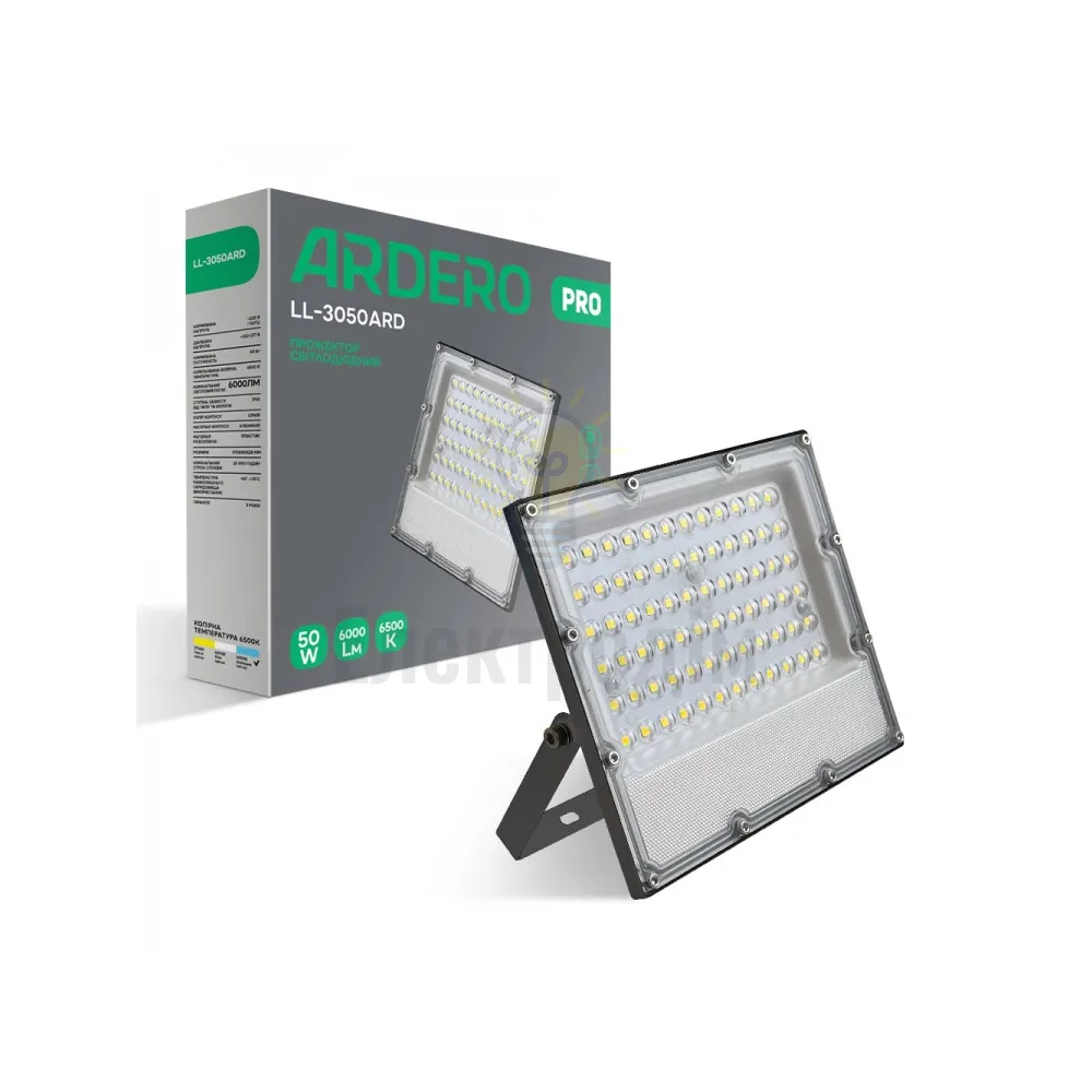 LL-3050ARD 50W 6000Lm 6500K (170*150*28мм) сірий IP65 80027 
