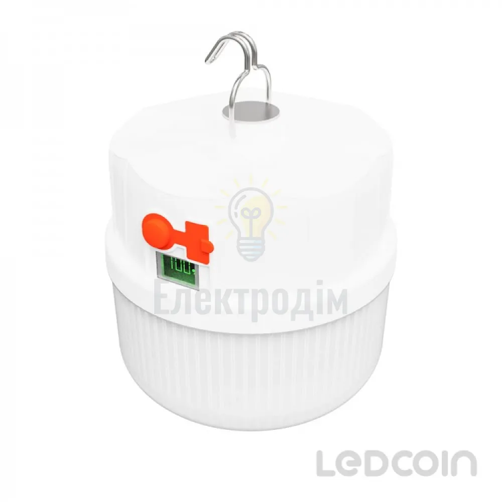 EL309 акум. світильник 13W, 100*105mm, 3*1200mAh (зм. акум. 18650), білий, LC 81171  - фото 6