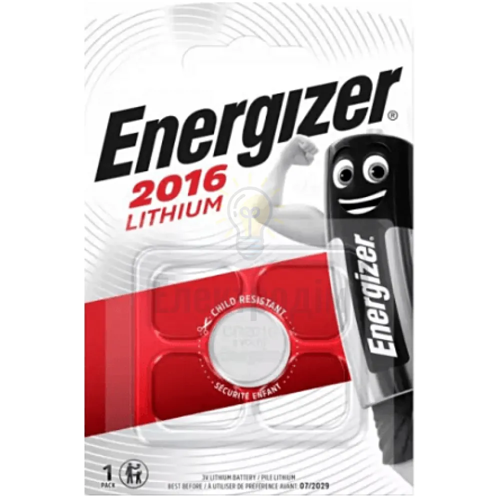 Батарейка ENERLIGHT CR2016 (бл-1шт) Energizer 6352548 