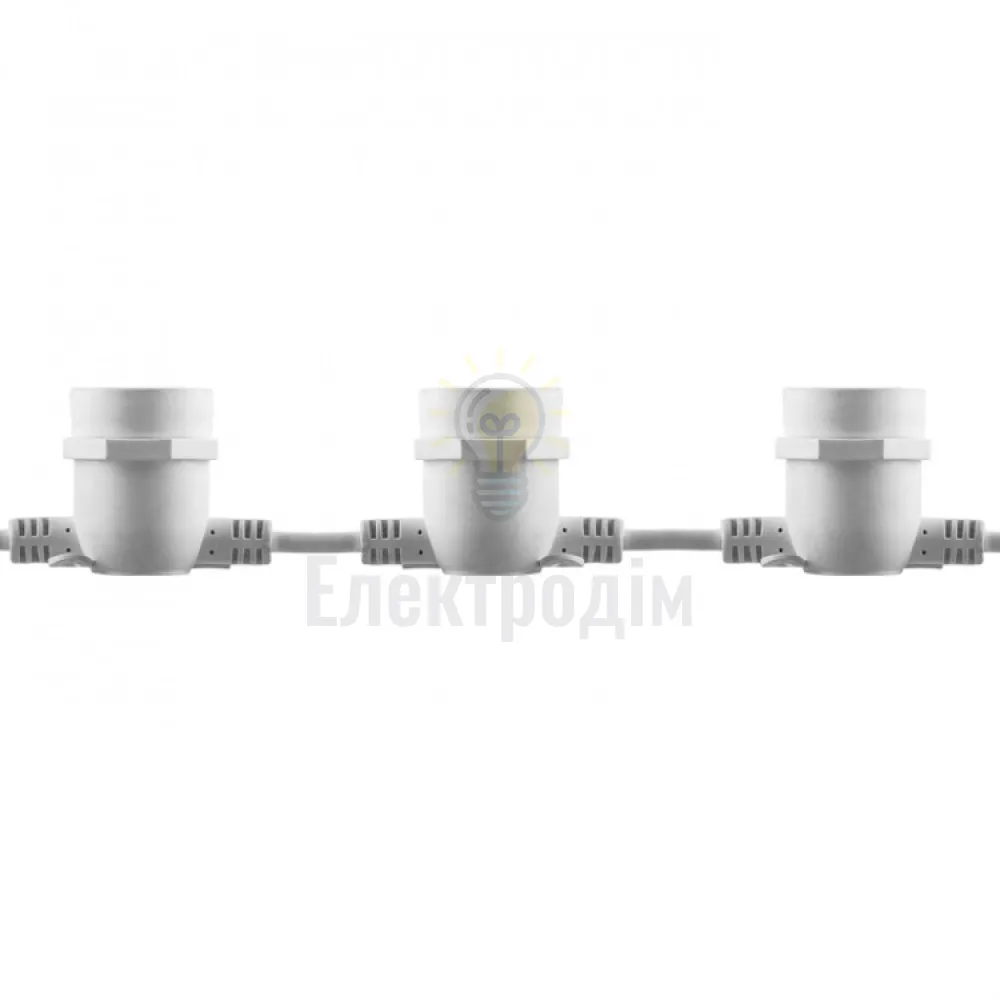 Гірлянда Белт-лайт CL50- 8 230V,10*Е27 шаг 50см, 5м+3м шнур, білий IP65 29884  - фото 3