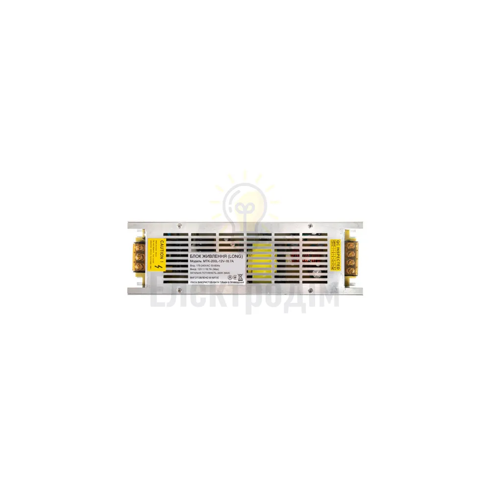 Блок  живлення 12В Блок живлення 16.67А - 200W LONG IP20 1013378  - фото 3