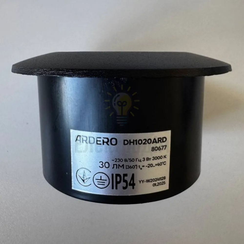 DH1020ARD 230V 3W 30Lm 3000K коло 84*47mm чорний IP54 80677  - фото 2