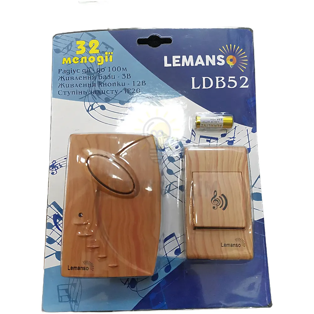 Дзвінок Lemanso 12V вільха LDB52 