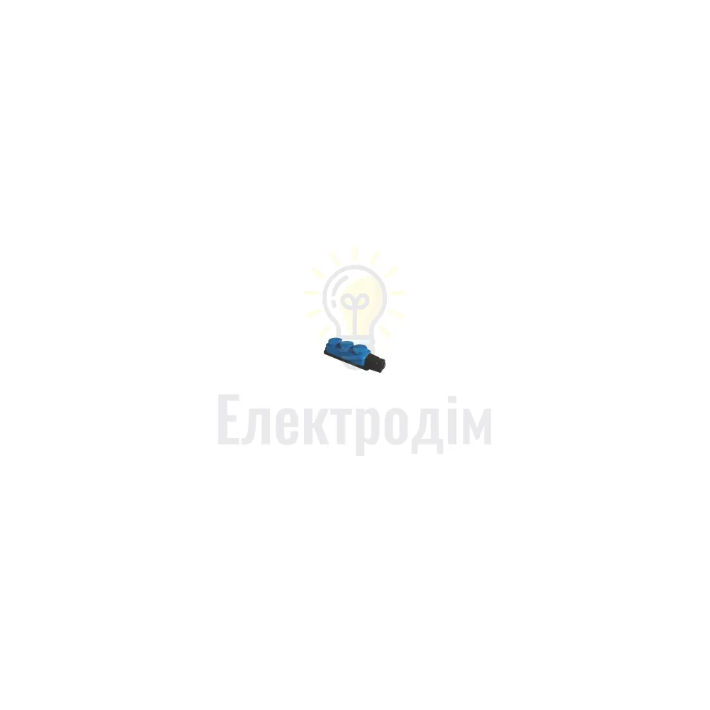 Колодка Колодка 3 гнізда з/з, 16А, каучук, (IP44), синя, Mutlusan (010 083 510293) 62-55-62  - фото 1