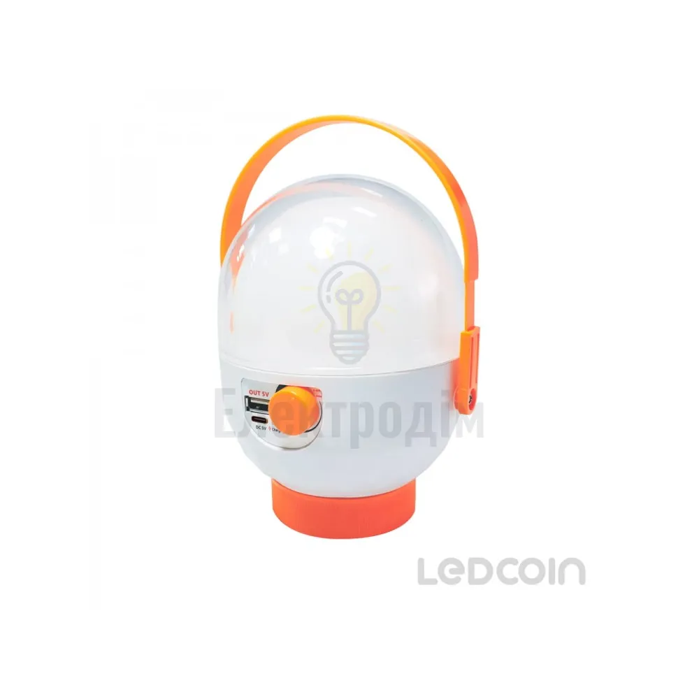 EL311 акум. світильник 6W, 117*160mm, 4*800mAh (зм. акум. 18650), білий, LC 81173  - фото 6