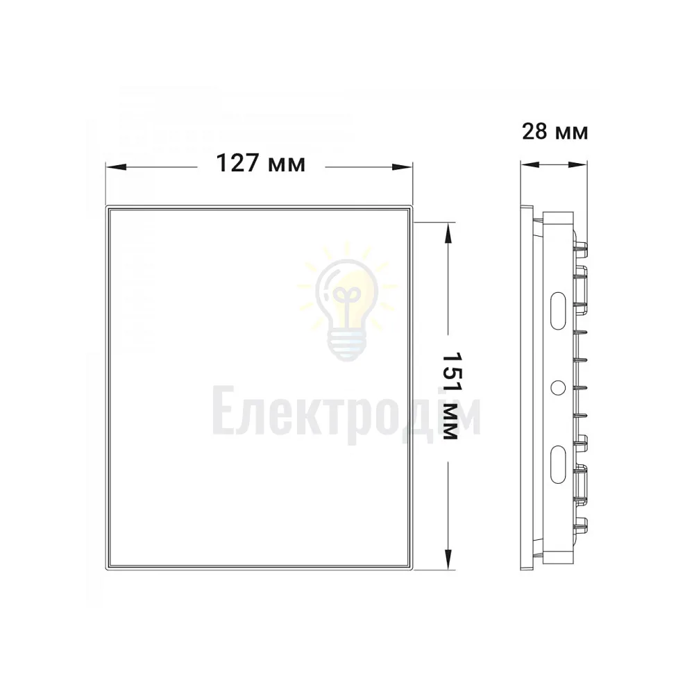 LL-5050 50W 4000Lm 6500K (151*127*28мм) чорний IP65 LC 80482  - фото 1