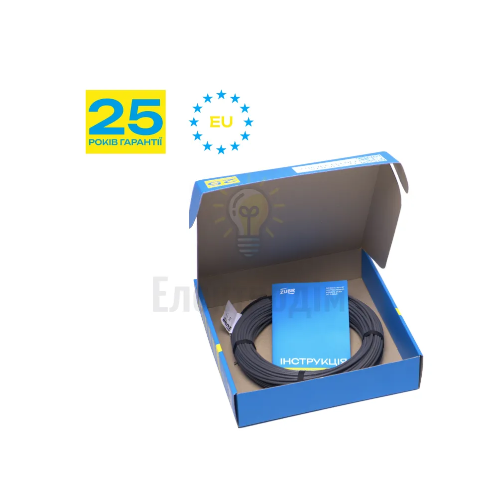 Нагрівальний кабель ZUBR DC Cable 17 / 440 Вт 2.6-3.2 м2 25.5м 98714  - фото 1