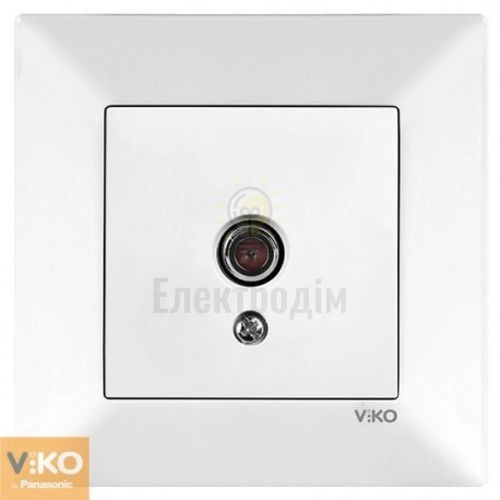 Розетка телевізійна  Viko Meridian біла 90970010-WH 