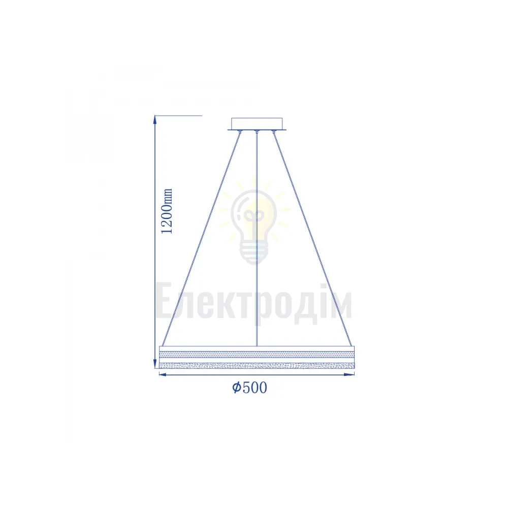 AL6610 50W круг, сріблястий 3200Lm 4000K 500*1200mm SHINE LEVITATION 40283  - фото 1