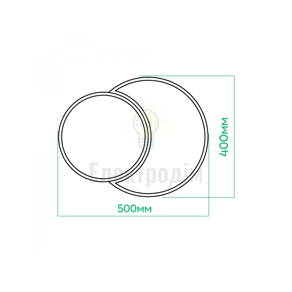 AL6430ARD 60W коло 5100Lm 3000K-6500K 500*400*80mm TOUCH R 80245  - фото 2