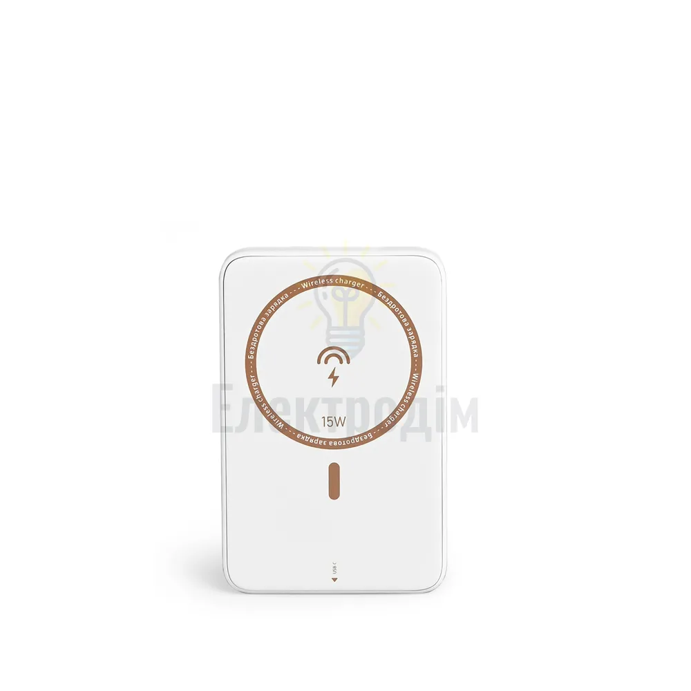 Павербанк 10000 mAh Videx VPB-331-W з БЗП білий VPB-331-W  - фото 2
