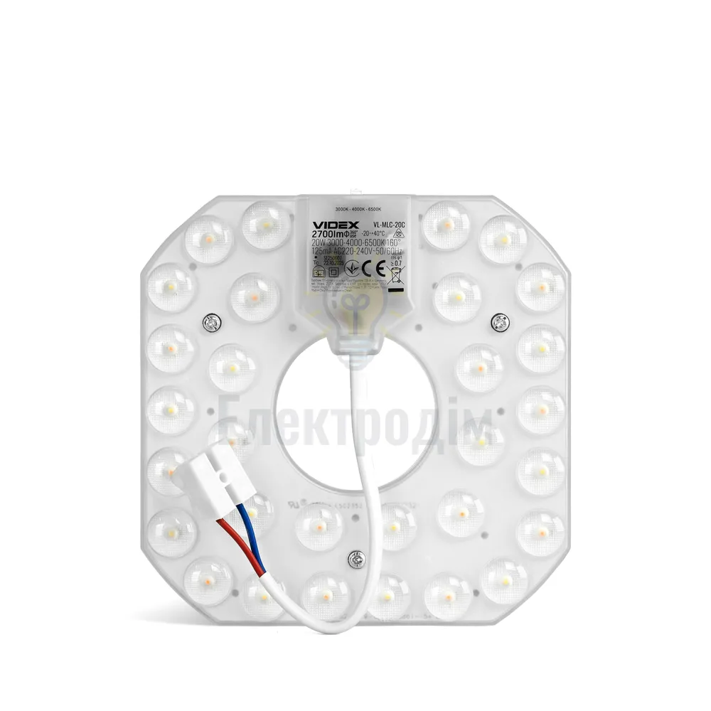 Рем комплект LED модуль для світильників 20W VIDEX VL-MLC-20C 3000-4000-6500K VL-MLC-20C  - фото 4