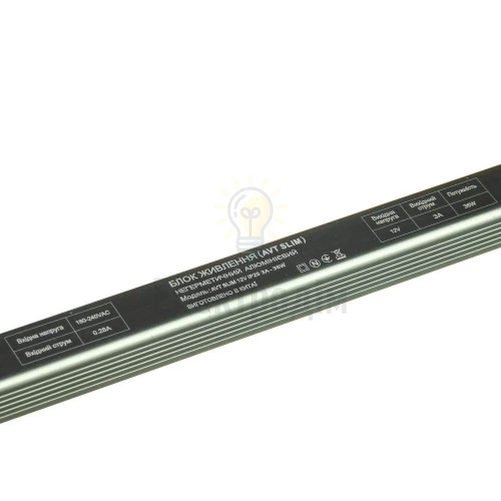Блок  живлення 12В AVT SLIM AVT SLIM IP20 3А - 36W 1021911  - фото 2