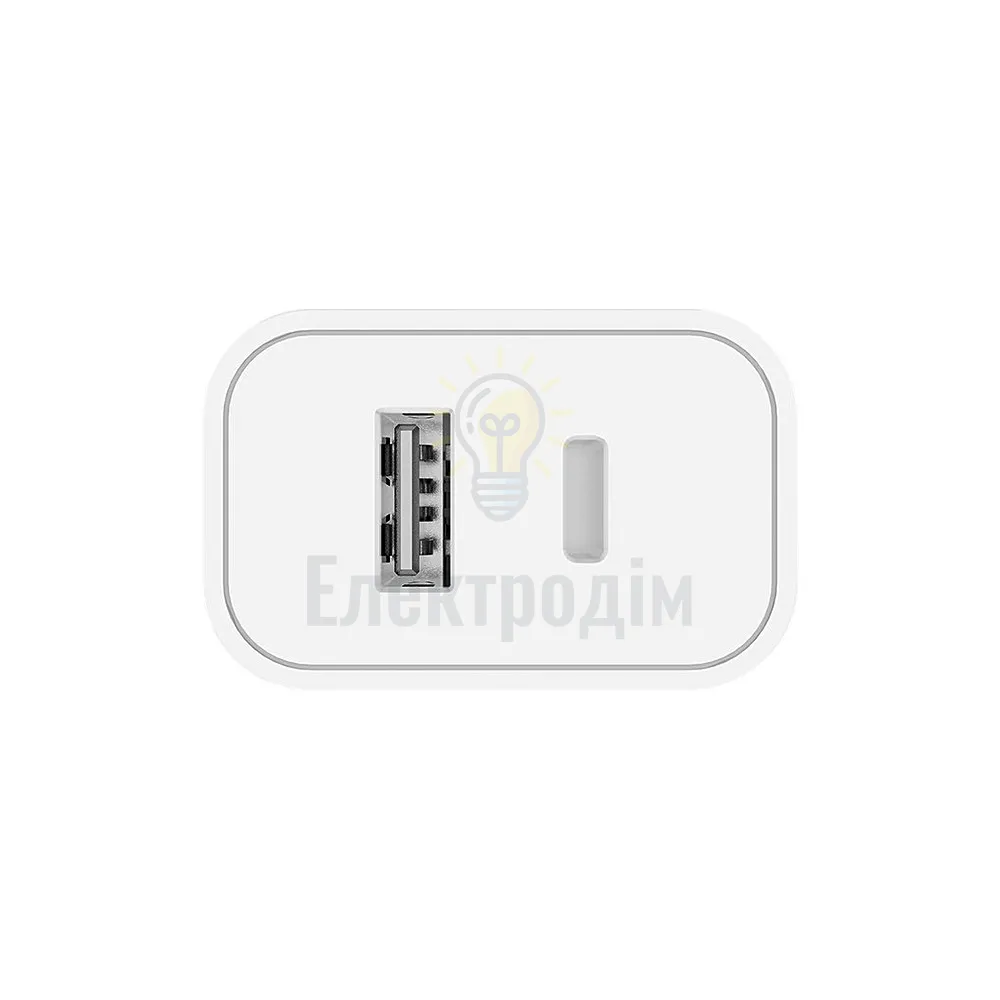 Зарядний пристрій мережевий USB/Type-C QC+PD 20W білий V2 ColorWay CW-CHS025QPD-WT  - фото 3