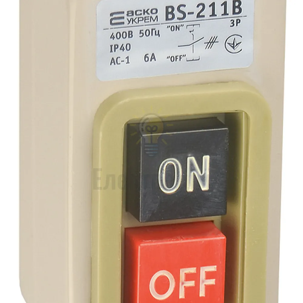 BS-211B Кнопковий виикач-розєднувач 6A A0140020209  - фото 2