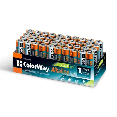 ColorWay Батарейкf ColorWay Alkaline Power лужна AA LR06 4 шт CW-BALR06-40CB — купити в Електродім
