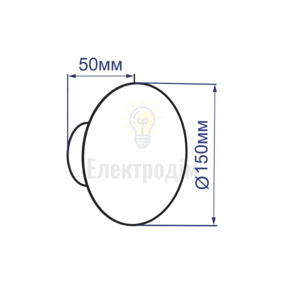 AL8100 230V 12W круг, білий 400LM 3000К 150*50mm IP20 40170  - фото 4