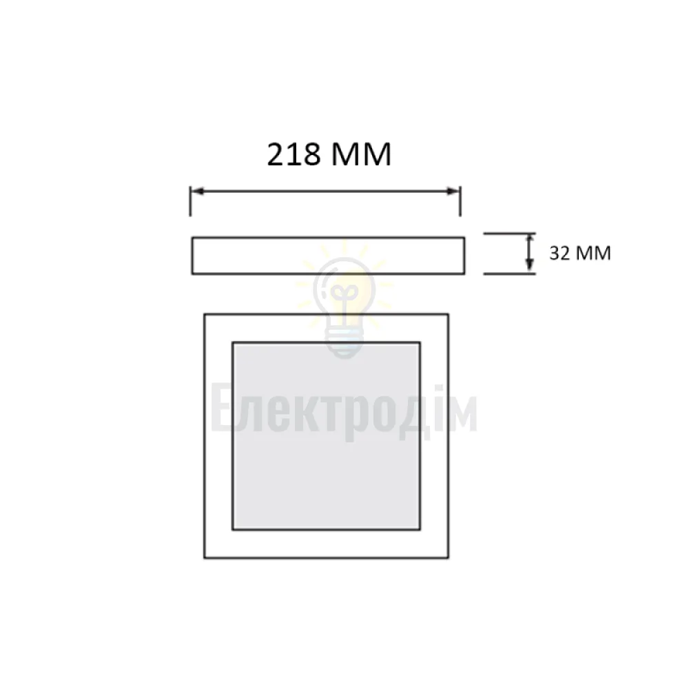 Світильник накладний LED 24W 3CCT 2270Lm ІР20 білий квадрат 016-084-0024-010  - фото 1