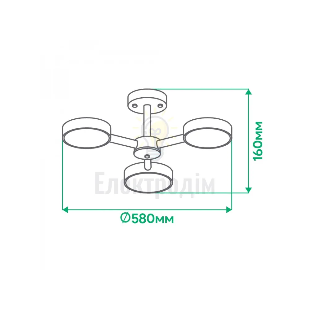 AL6193ARD 40W 3200Lm  3000K-6500K  580*160mm SCANDY 80097  - фото 4