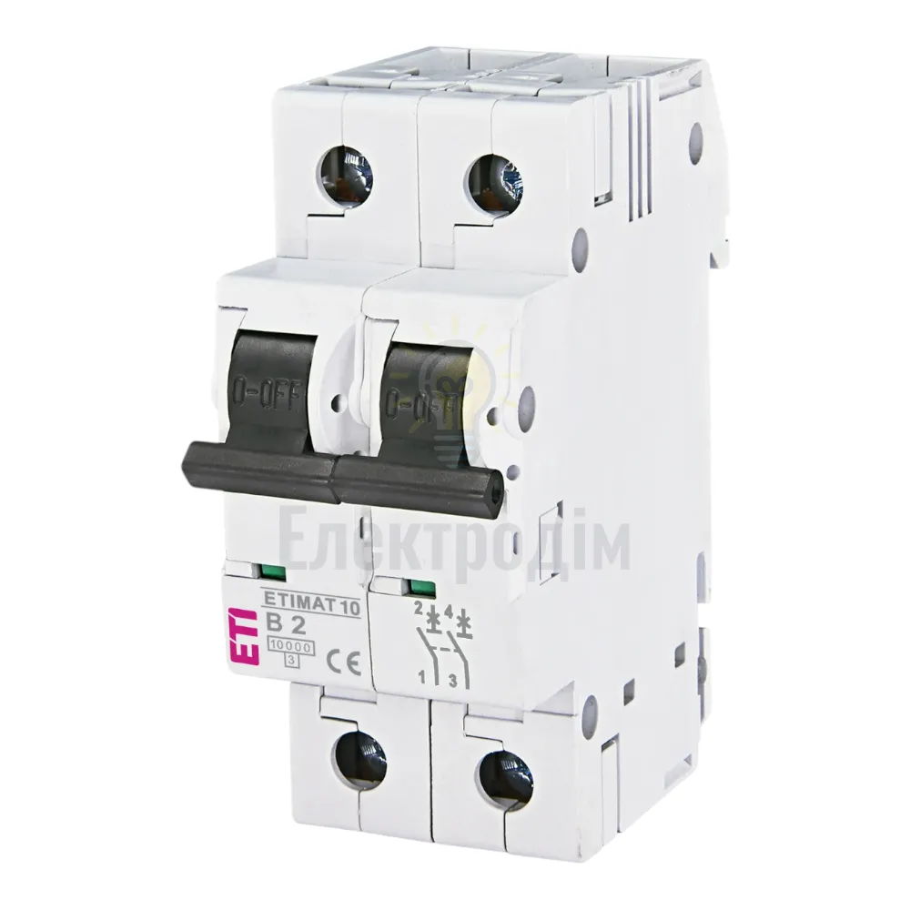 Авт. вимикач ETIMAT 10  2p B 2А (10 kA) 2123710 